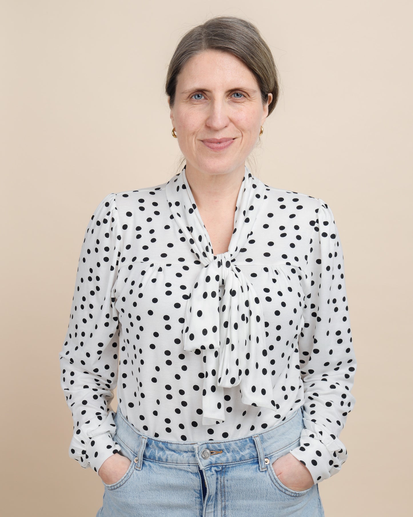 Tyri Jersey Tie-Neck Blouse Pattern