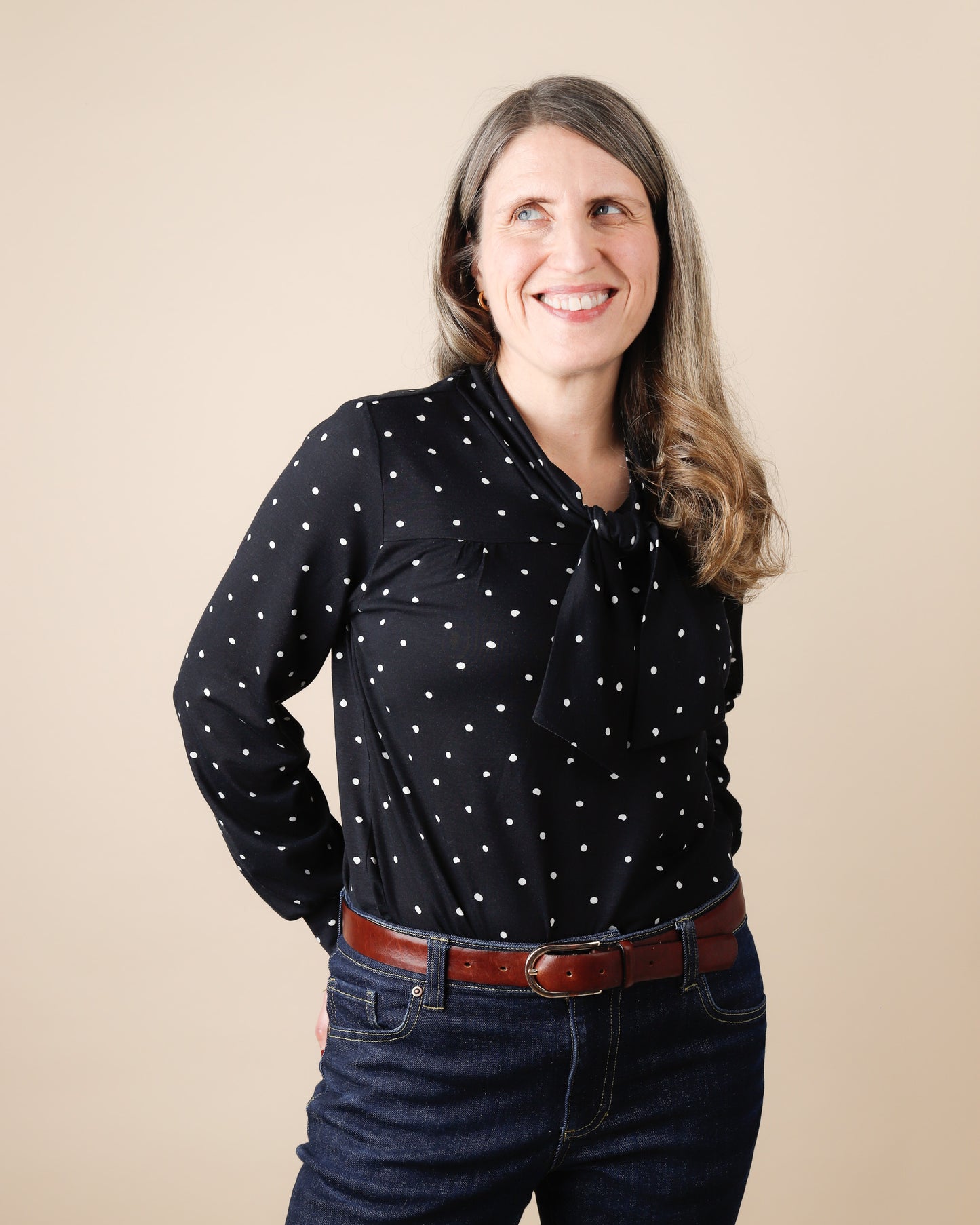 Tyri Jersey Tie-Neck Blouse Pattern