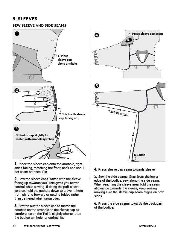 Tyri Jersey Tie-Neck Blouse Pattern