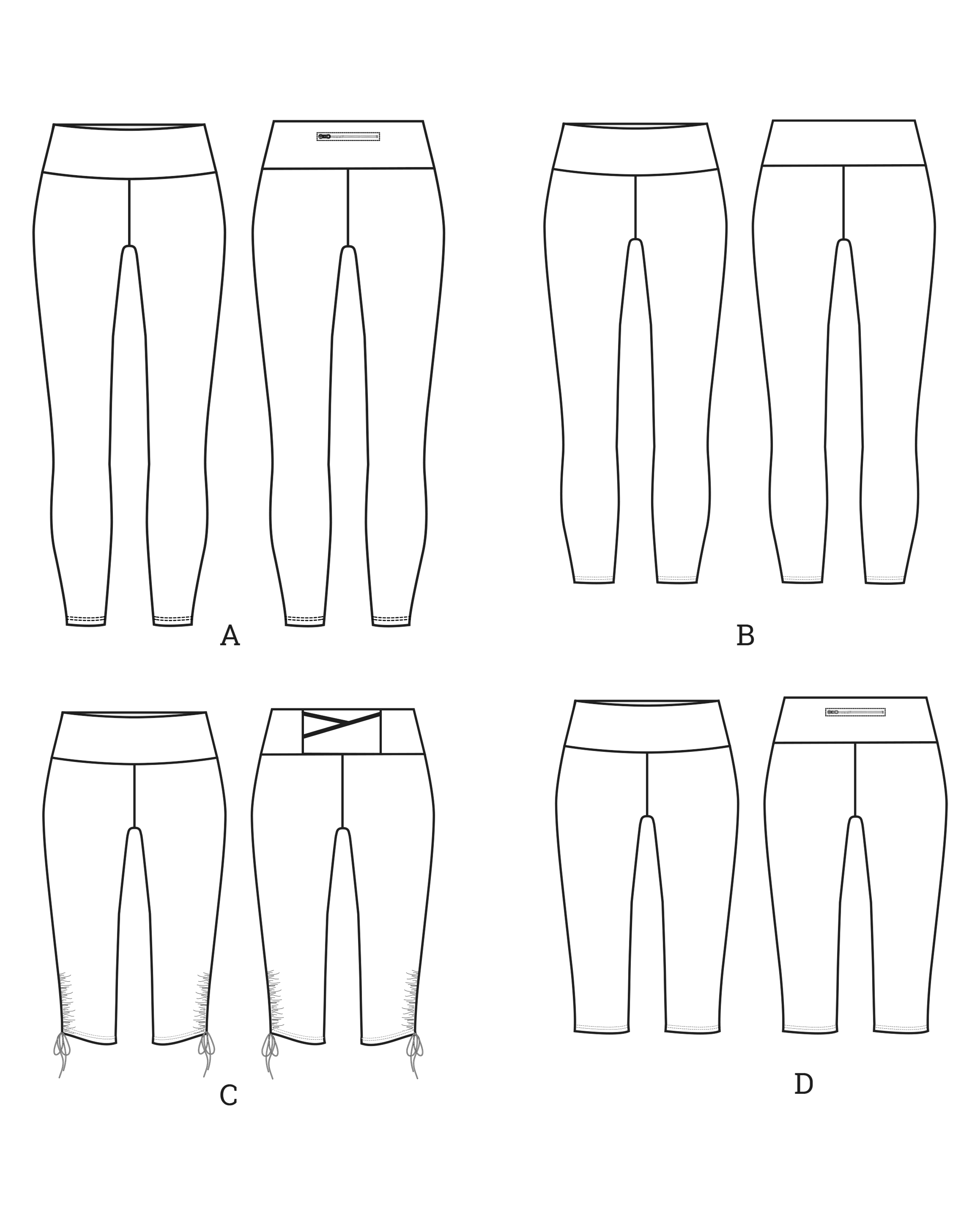 Women's Leggings PDF sewing pattern (sizes 0-22 / XS-XXL)