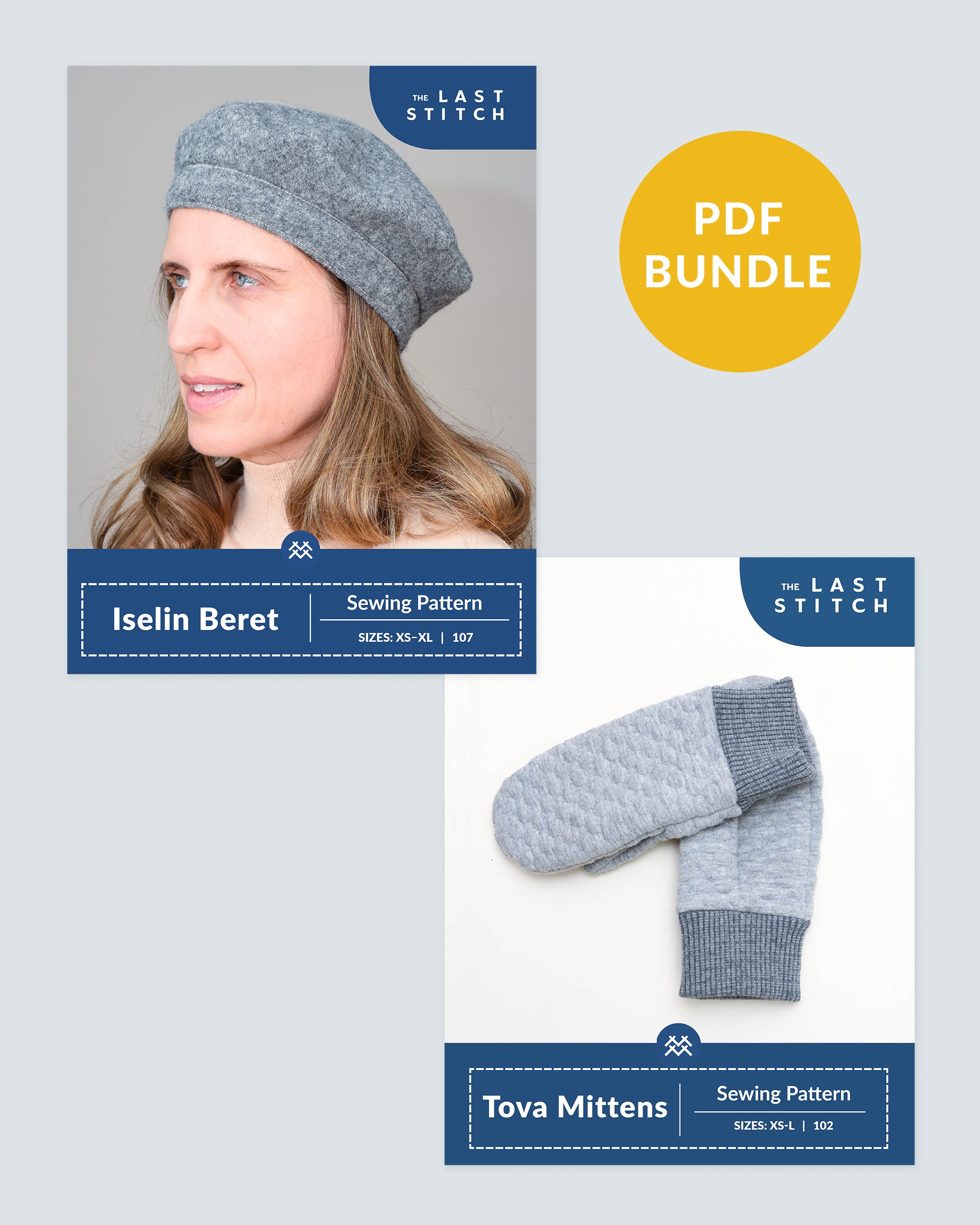 Iselin Beret + Tova Mittens – PDF Sewing Pattern Bundle