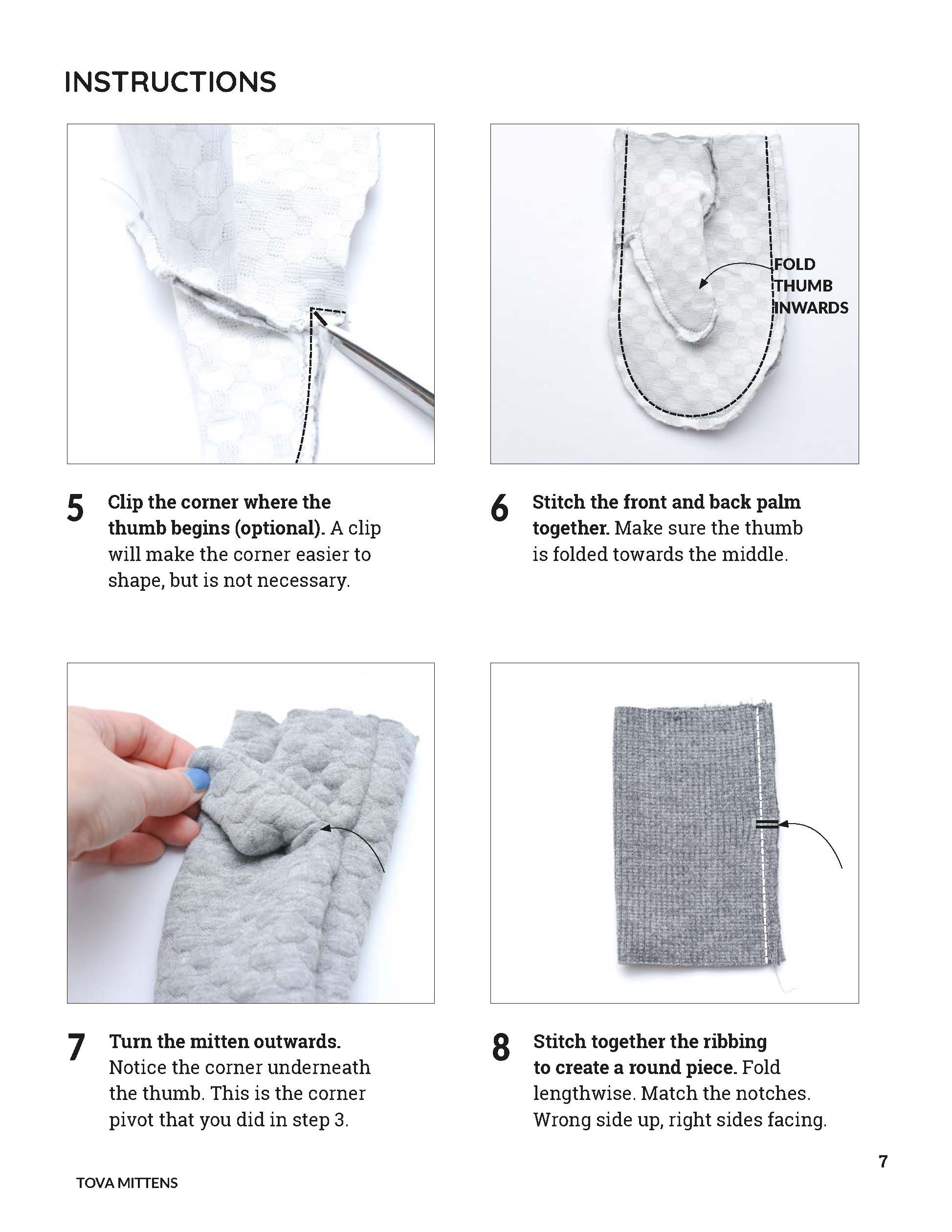 Iselin Beret + Tova Mittens – PDF Sewing Pattern Bundle