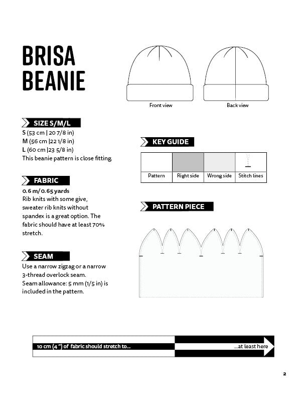 Brisa Beanie – PDF Sewing Pattern