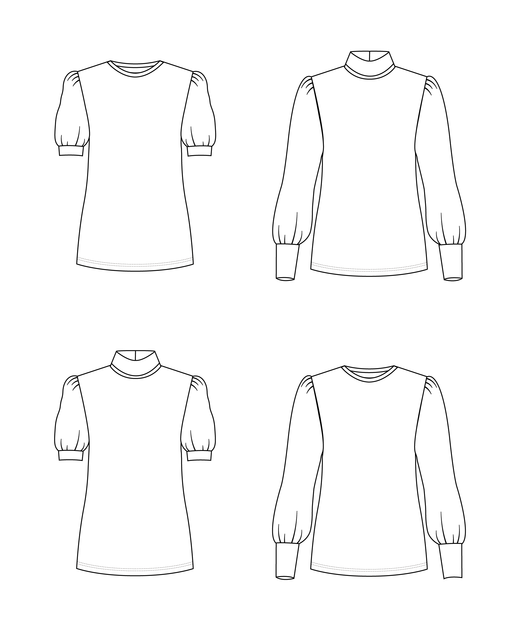 Gurli Puff Sleeve Top – PDF Sewing Pattern