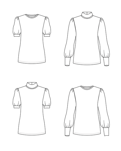 Gurli Puff Sleeve Top – PDF Sewing Pattern
